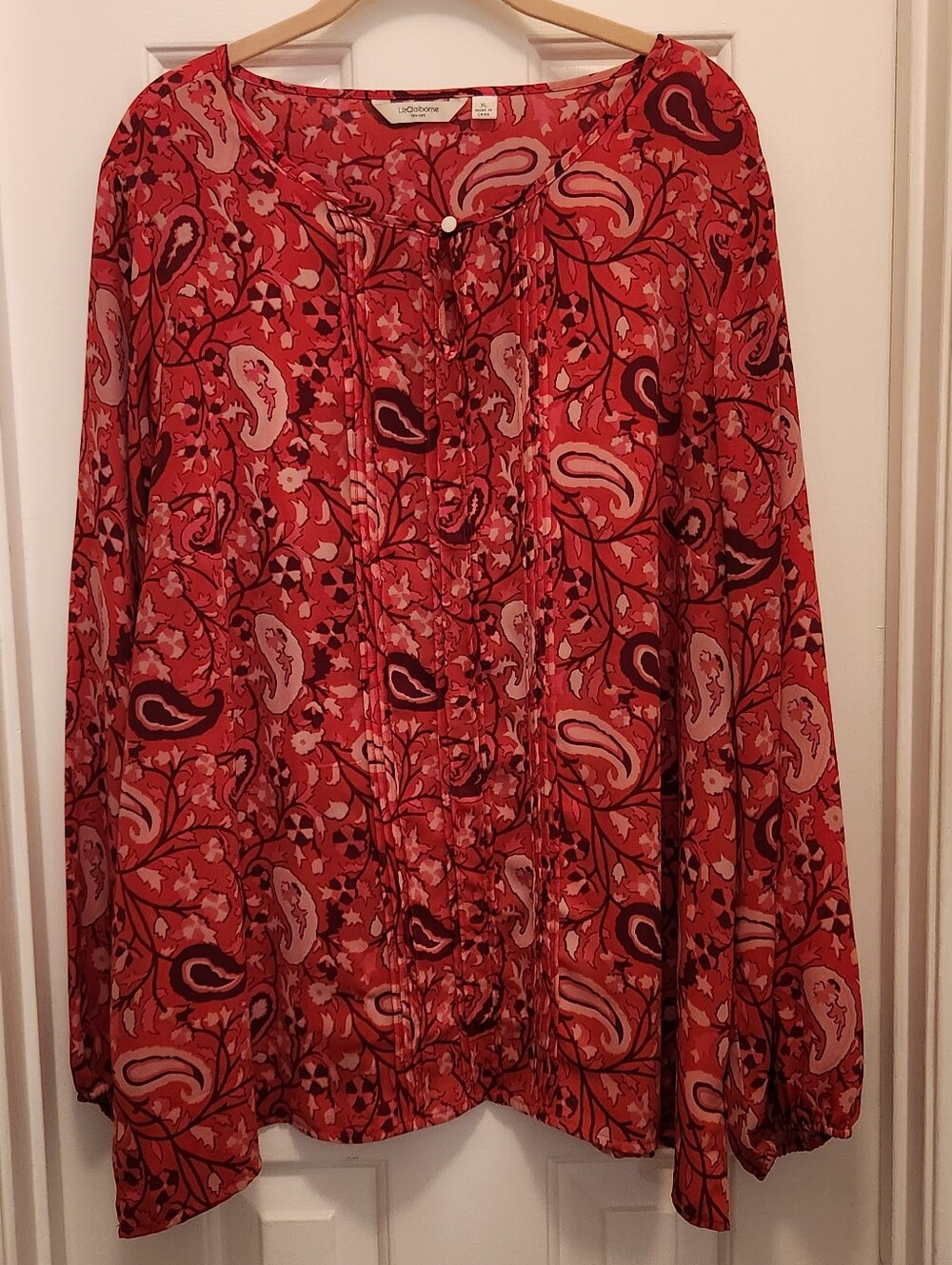 Womens Liz Claibourne Flowy Paisley Tunic Top - Size XL